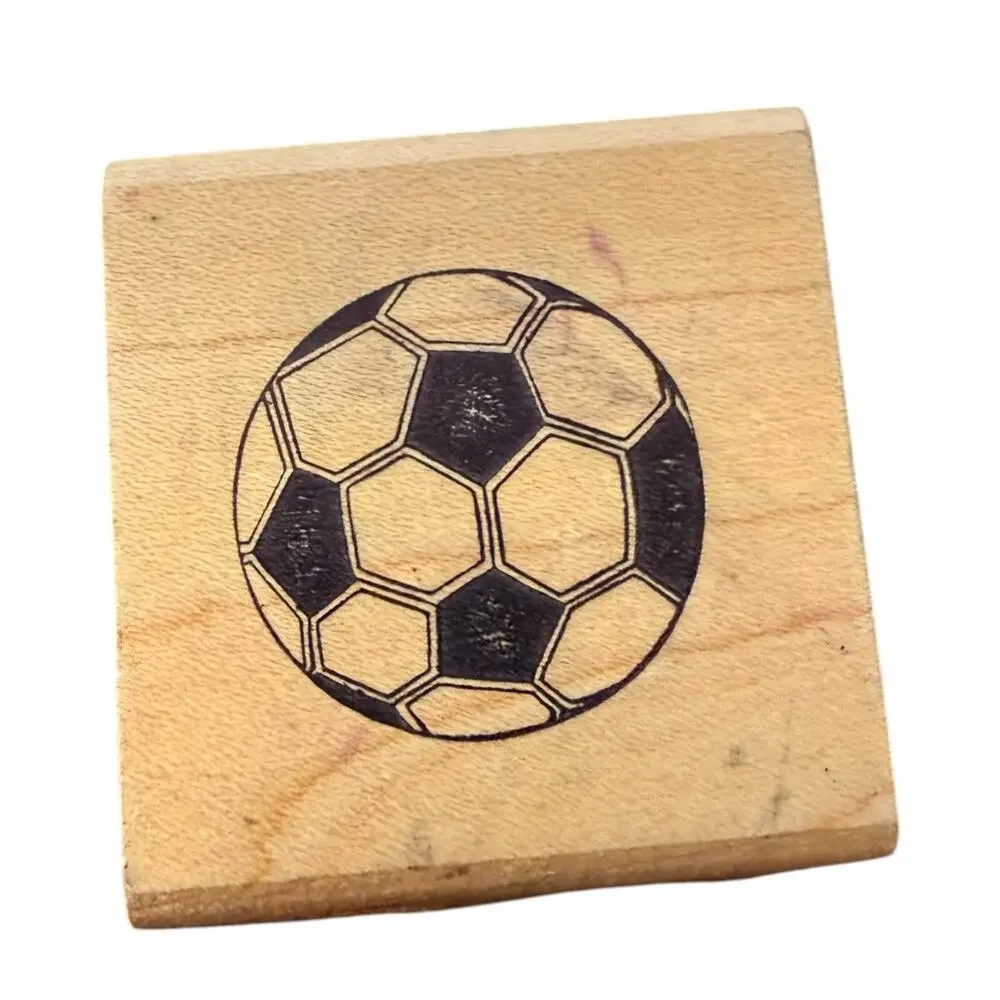 Great Impressions Vintage 1989 Soccer Ball Rubber Stamp